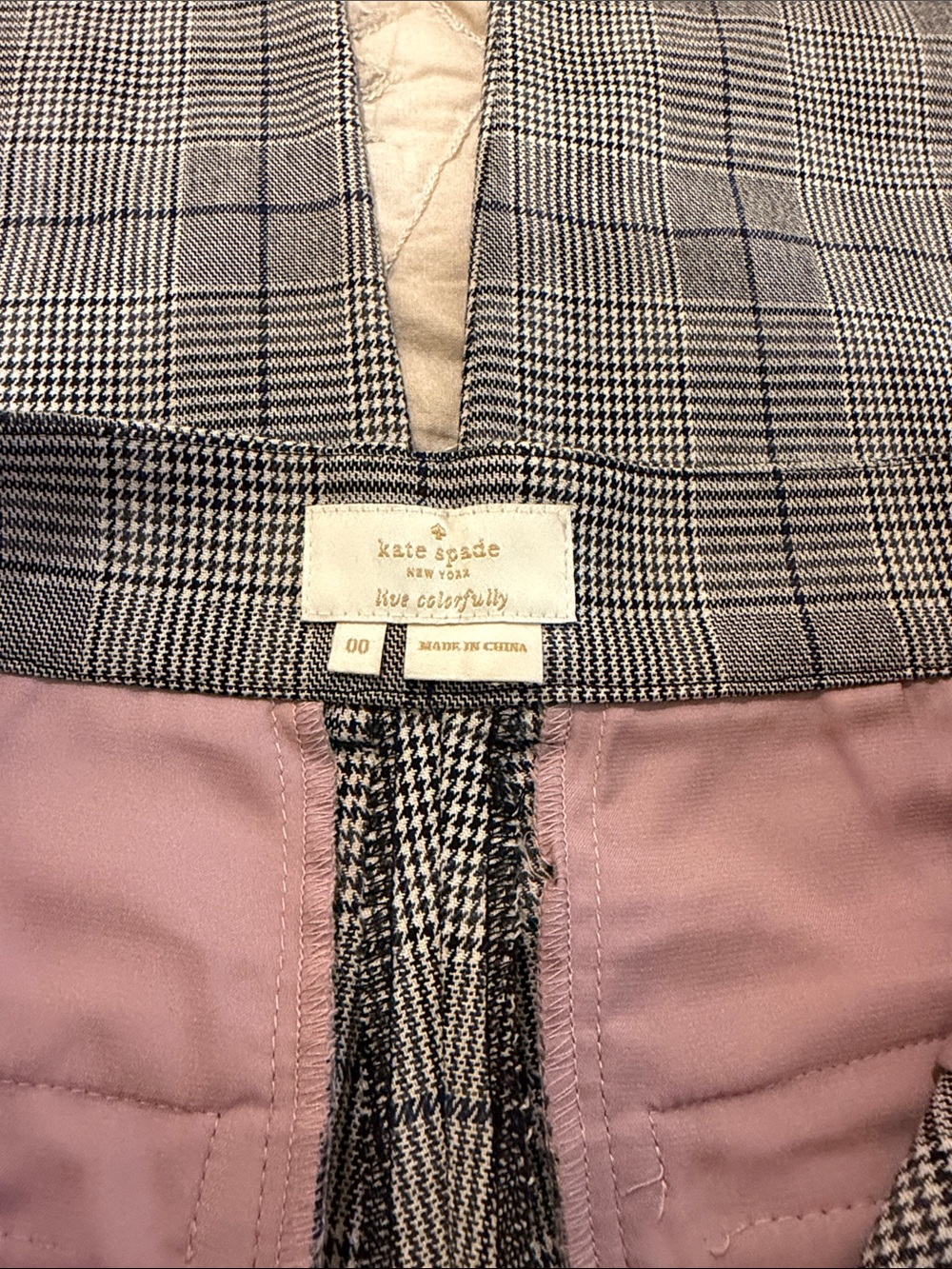 Kate Spade Gray Glen Plaid Ankle Pants - Picture 4 of 4